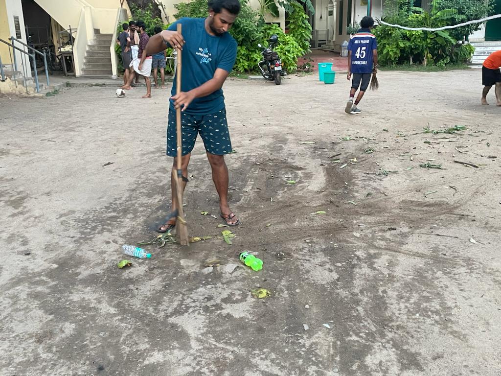 Swachh Bharat Movement in the wake of Gandhi Jayanti, 2023 - Campus Cleaning Activities by Students